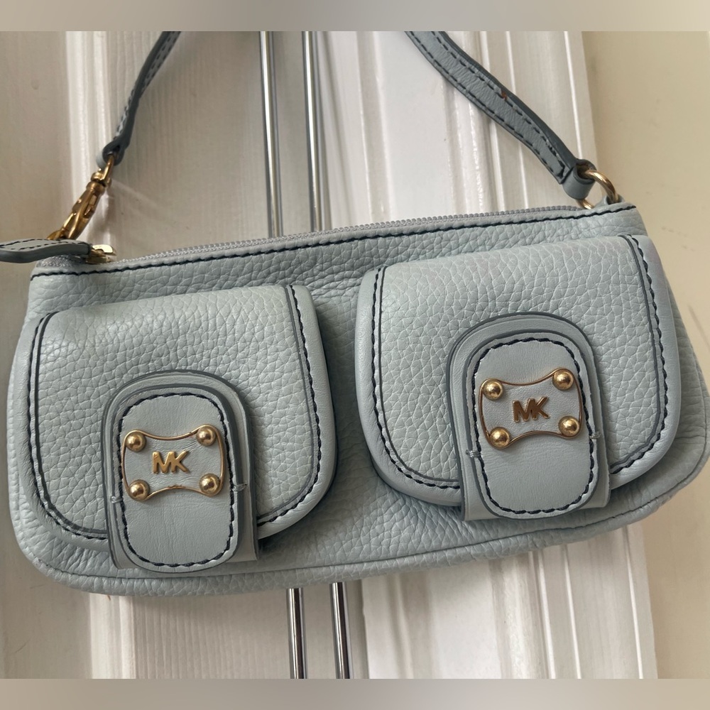 MICHAEL KORS Y2K Light Blue Leather Mini Shoulder Bag - Picture 2 of 6